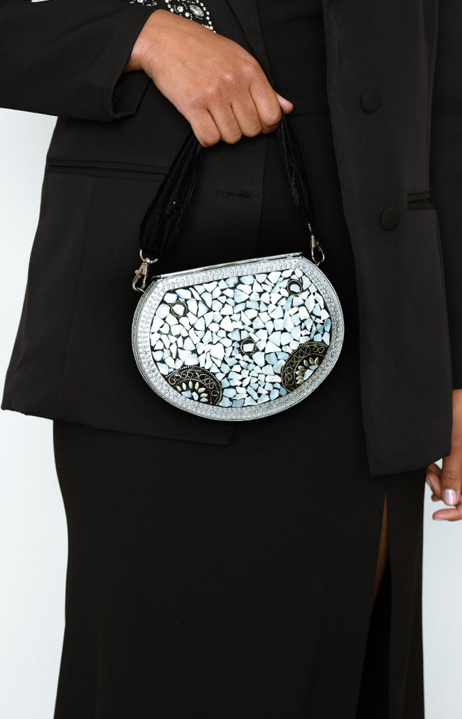 Sofia Handbag  - Silver Multi