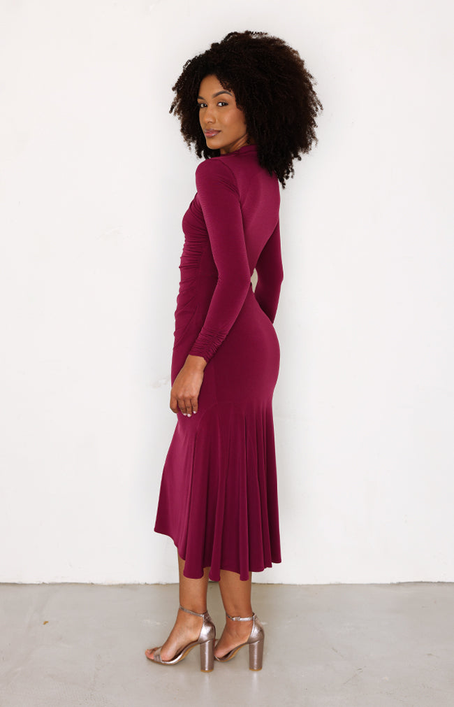 Lucia Midi Dress - Berry