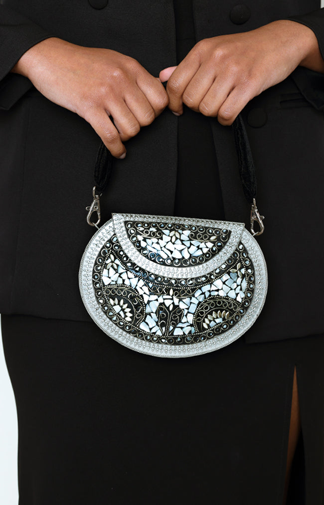 Sofia Handbag  - Silver Multi