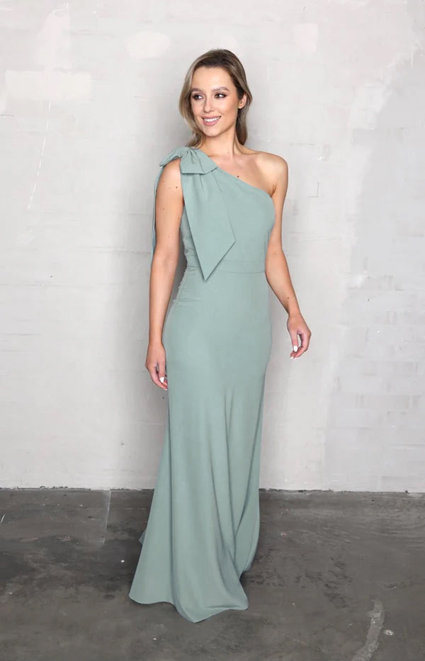 Fleur Gown Detachable Bow - Sage