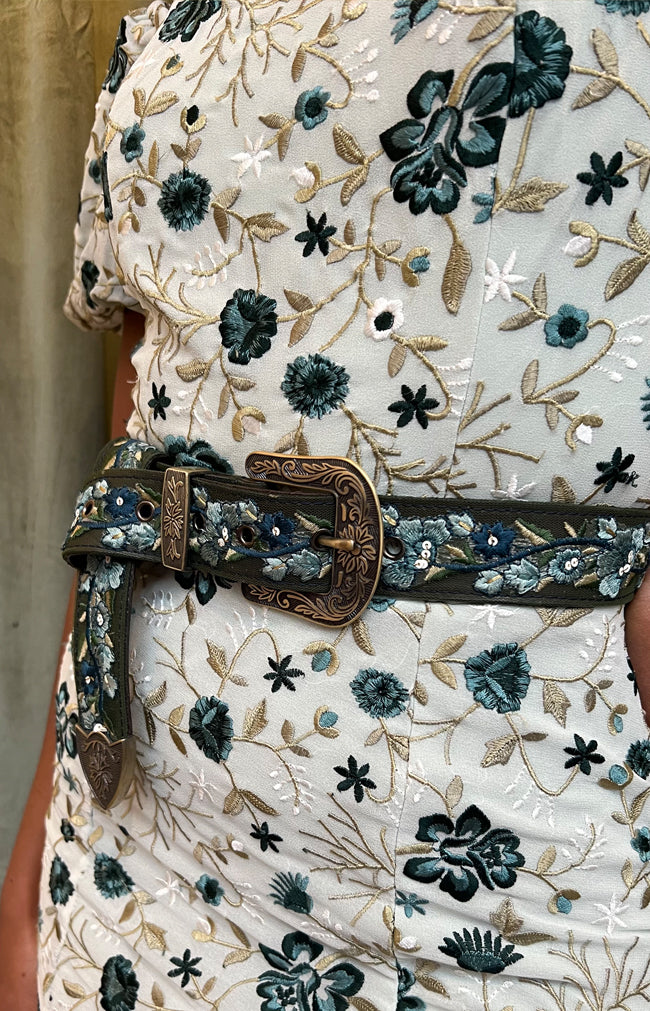 Embroidery Limited Edition Folkster Belt - Teal