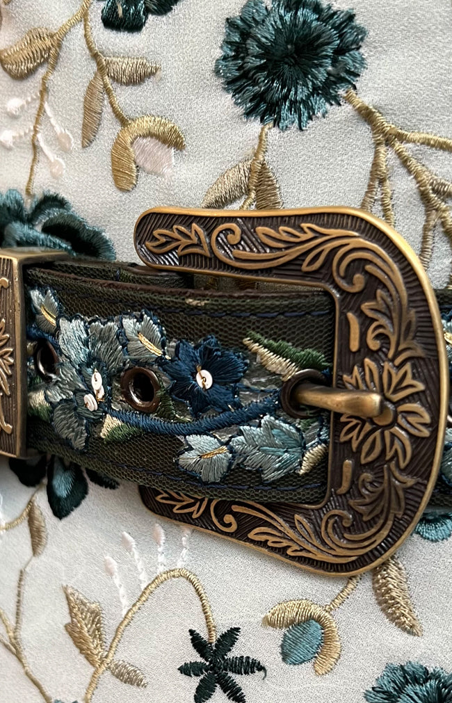 Embroidery Limited Edition Folkster Belt - Teal