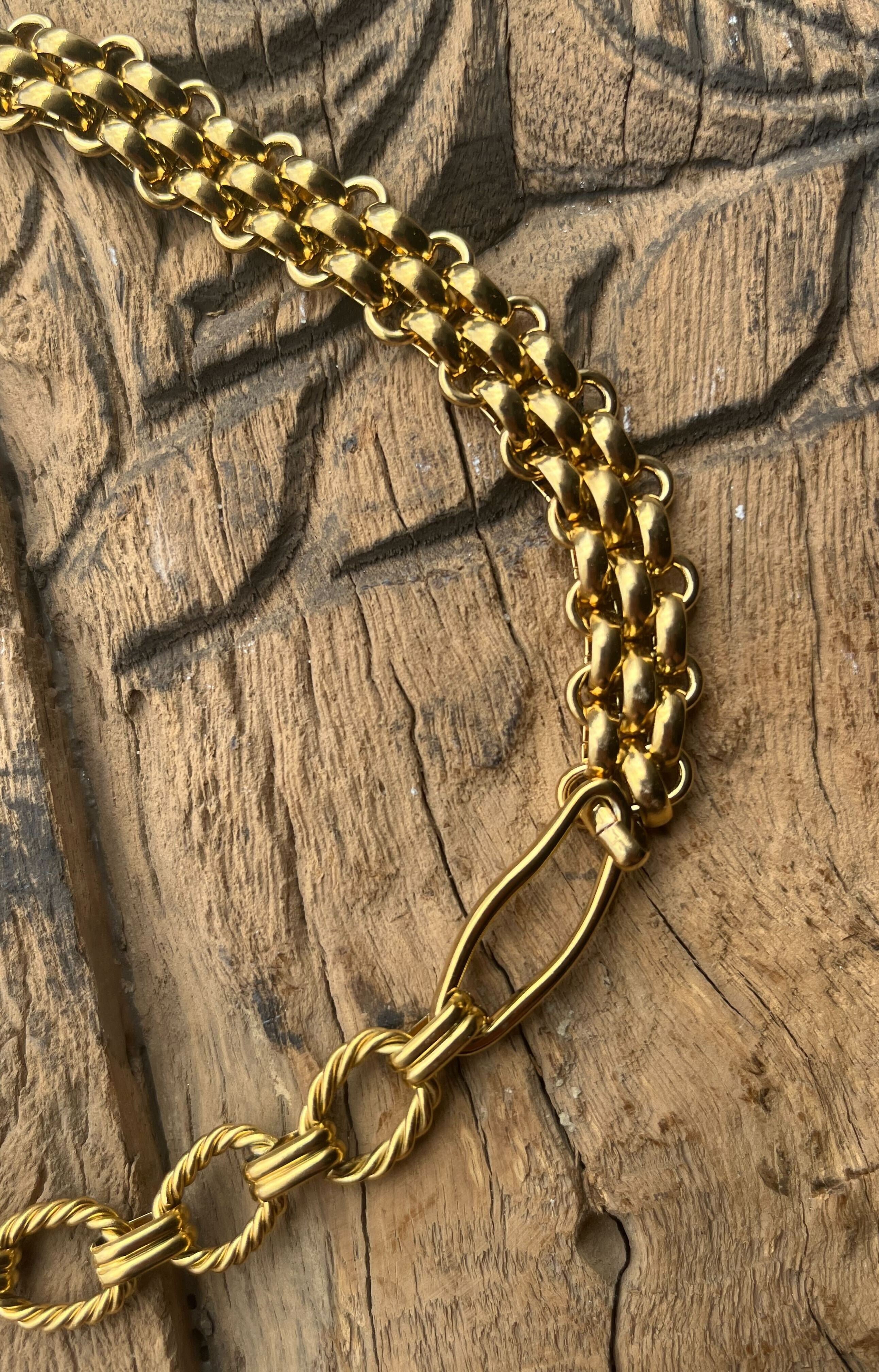 Charmina Steel Chain Necklace - Gold plated