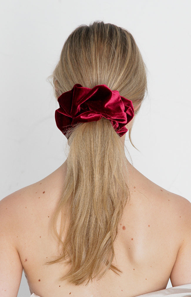 Velvet Scrunchie - Burgundy