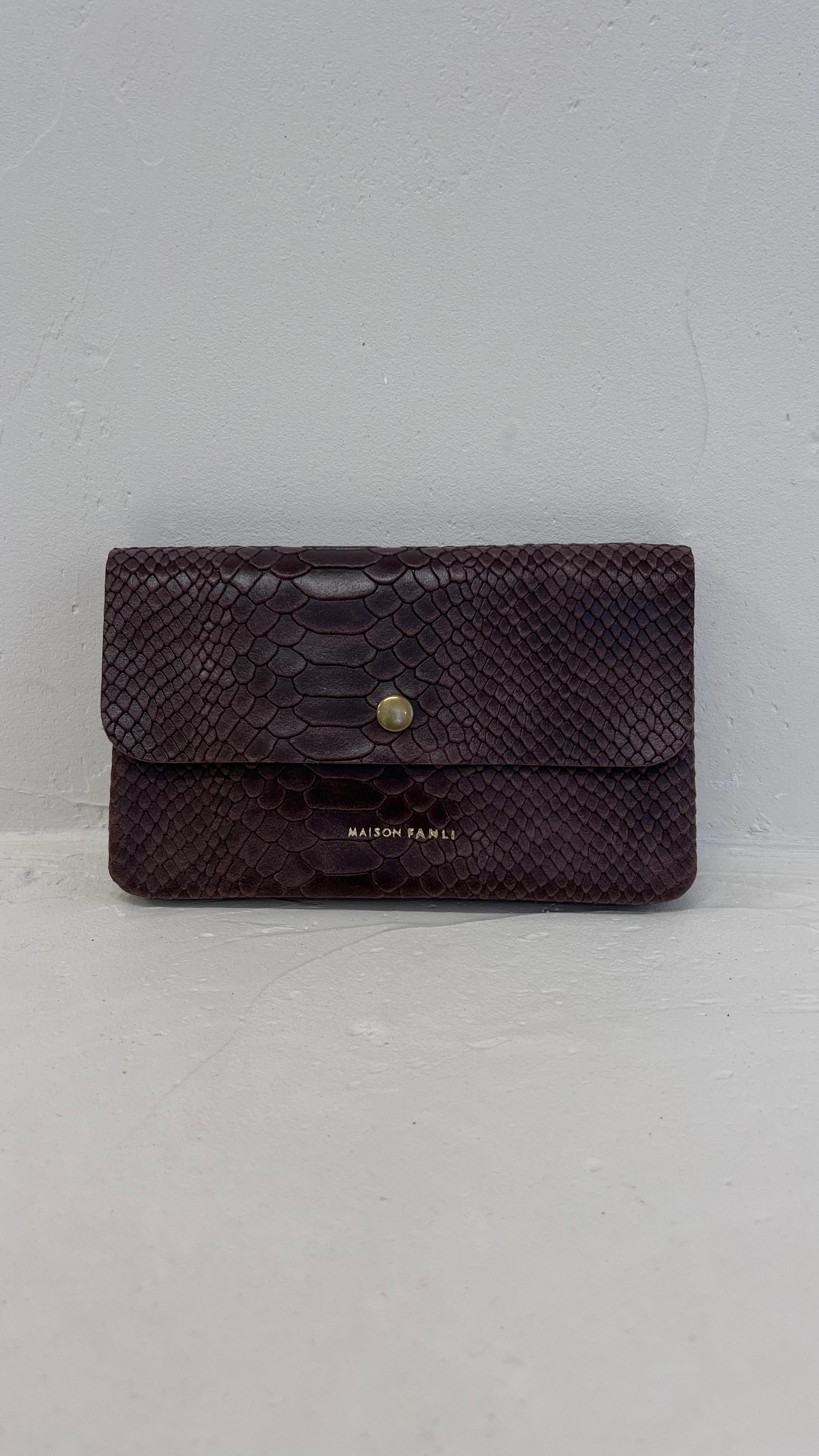 Milo Bag - 100% Cowhide Leather - Brown Python