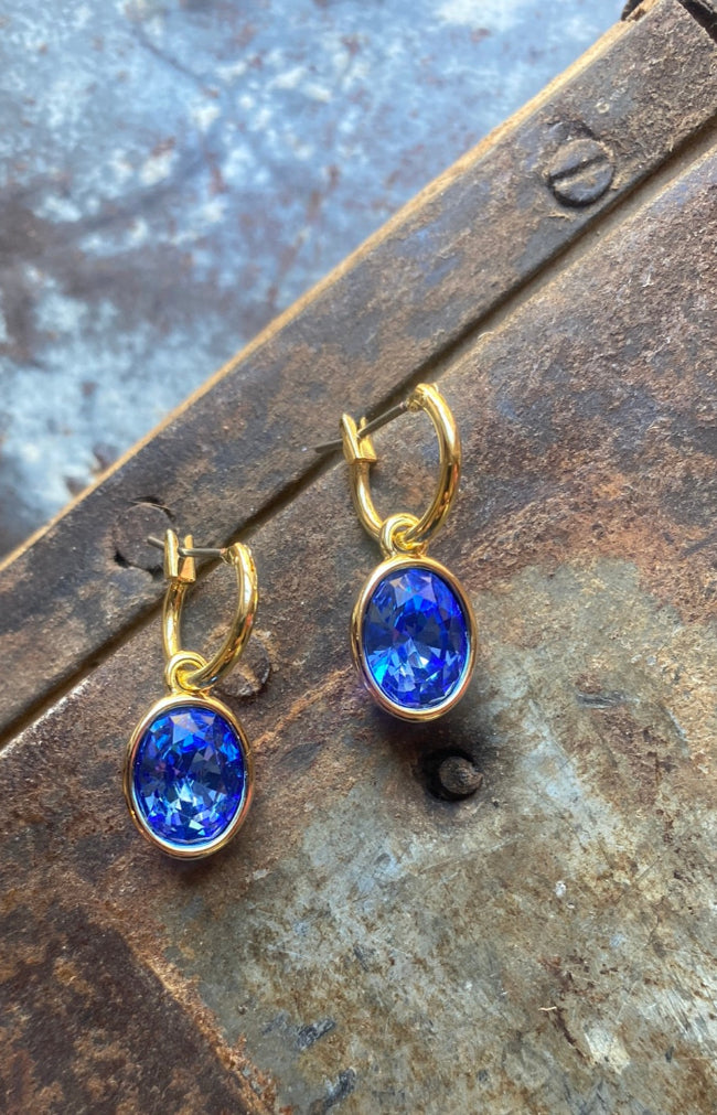 Gaia Earrings - Sapphire