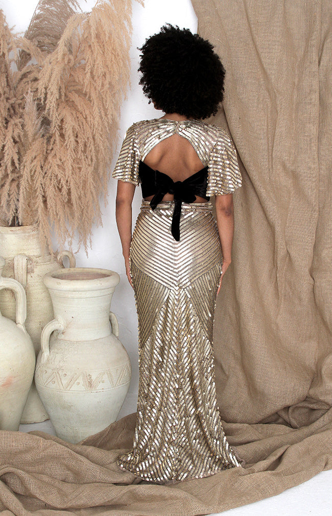 Robyn Gown (Hand Beaded) - Gold